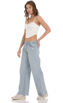 LUCY IN THE SKY Jeans^Wide Leg Jeans In Light Denim