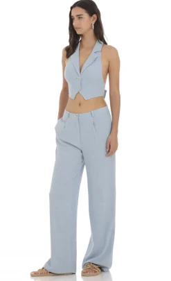 LUCY IN THE SKY Pants^Wide Leg Linen Pants In Blue