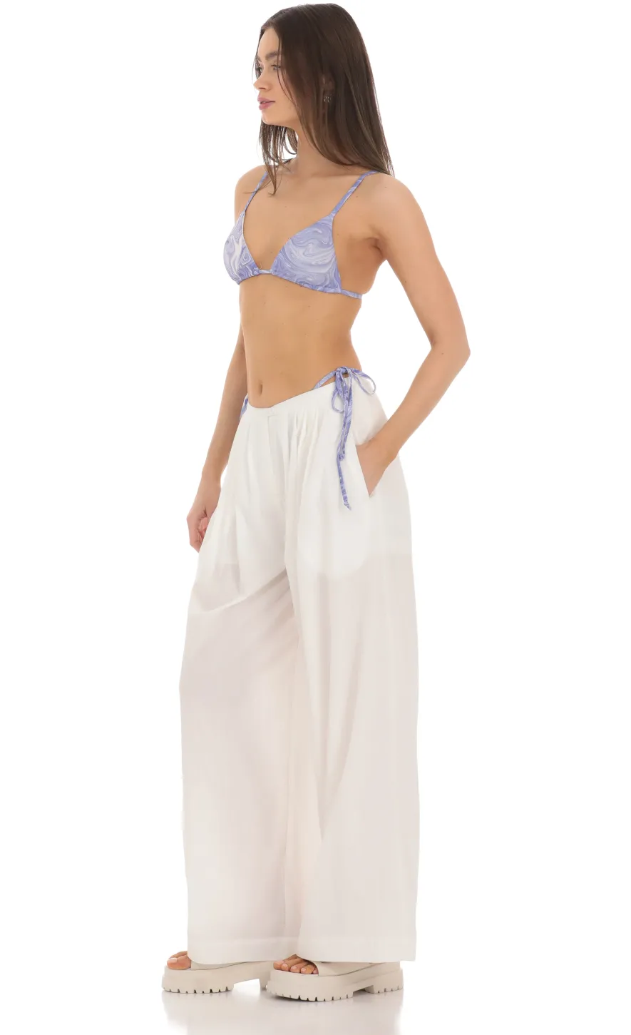 LUCY IN THE SKY Pants^Wide Leg Pants In White