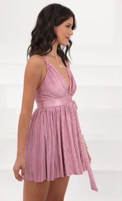 LUCY IN THE SKY Mini Dresses^Wrap Dress In Pink